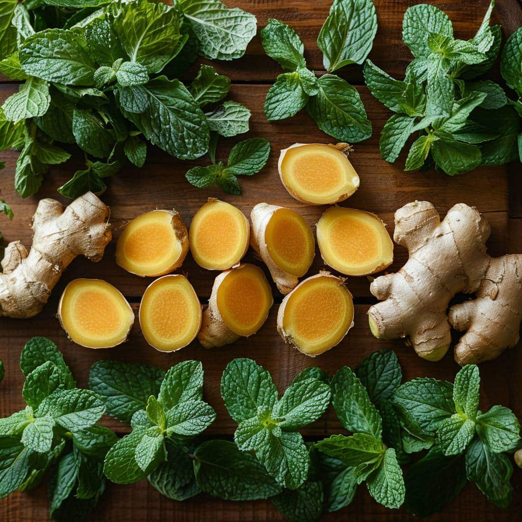 Les bienfaits de la menthe et du gingembre